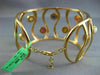 LARGE 9.45CT DIAMOND & AAA MULTI COLOR SAPPHIRE 18K ROSE GOLD 3D BANGLE BRACELET