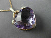 LARGE 10.15CT DIAMOND & AAA AMETHYST 14K WHITE & ROSE GOLD HEART PENDANT #226473