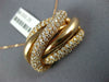 EXTRA LARGE 1.99CT DIAMOND 18KT ROSE GOLD 3D MULTI ROW CRISS CROSS SWIRL PENDANT