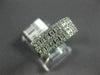 ESTATE WIDE .75CT DIAMOND 14KT WHITE GOLD 3D CLASSIC MULTI ROW ANNIVERSARY RING