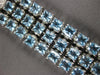 EXTRA LARGE 26.54CT DIAMOND & AAA AQUAMARINE 14KT WHITE GOLD MULTI ROW NECKLACE