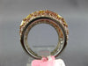 WIDE 2.14CT WHITE CANARY & PINK DIAMOND 18K WHITE & ROSE GOLD ANNIVERSARY RING