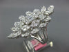 LARGE 4.38CT DIAMOND 18KT WHITE GOLD 3D MULTI SHAPE CLUSTER FLOWER COCKTAIL RING
