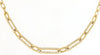 ESTATE .71CT DIAMOND 14KT YELLOW GOLD 3D CLASSIC OVAL LINK LOVE NECKLACE