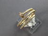 ESTATE WIDE .71CT DIAMOND 14KT YELLOW GOLD 3D CLASSIC CRISS CROSS NAIL FUN RING