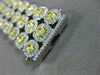 LARGE 20.24CT WHITE & FANCY YELLOW DIAMOND 18KT TWO TONE GOLD 3D TENNIS BRACELET