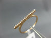ESTATE .09CT DIAMOND 18KT ROSE GOLD 3D CLASSIC BAR RING