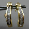 ESTATE .50CT DIAMOND 14KT YELLOW GOLD 3D UMBRELLA DOUBLE SIDED HANGING EARRINGS