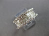 WIDE 2.26CT DIAMOND 18KT WHITE GOLD 3D ROUND & PRINCESS ANNIVERSARY RING #28111