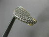ESTATE .57CT DIAMOND 14KT WHITE & YELLOW GOLD 3D ELONGATED PAVE CLIP ON EARRINGS