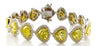 4.81CT WHITE & FANCY YELLOW DIAMOND 18KT 2 TONE GOLD PEAR SHAPE & ROUND BRACELET