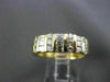 ESTATE WIDE .85CT BAGUETTE & ROUND DIAMOND 14K YELLOW GOLD ANNIVERSARY RING 3821