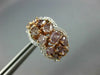WIDE 4.90CT WHITE & MULTI COLOR DIAMOND 18KT WHITE & ROSE GOLD CLIP ON EARRINGS