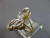 ESTATE LARGE .25CT DIAMOND 14KT WHITE & YELLOW GOLD J INITIAL DOUBLE PLATE RING