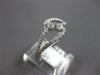 ESTATE .50CT DIAMOND 14KT WHITE GOLD 3D TWO STONE OPEN LOVE KNOT FUN RING