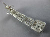 LARGE 1.61CT DIAMOND 18KT WHITE GOLD CLUSTER INVISIBLE JOURNEY HANGING EARRINGS