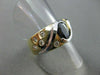 ESTATE 1.30CTW SAPPHIRE & DIAMOND 14K WHITE & YELLOW COCKTAIL RING SHARP! #14832