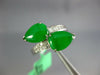 WIDE .35CT DIAMOND & AAA IMPERIAL JADEITE 14KT WHITE GOLD CRISS CROSS SNAKE RING
