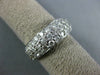 ESTATE WIDE 3.50CT DIAMOND 14KT WHITE GOLD PAVE ETERNITY ANNIVERSARY RING #1351
