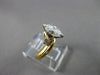 ESTATE .71CT DIAMOND 18KT Y&W GOLD ROUND & MARQUISE WAVE ENGAGEMENT RING #17436