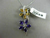 LARGE 3.80CT DIAMOND & AAA AMETHYST & CITRINE 14K WHITE GOLD 3D FLOATING PENDANT