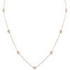 ESTATE 2.0CT DIAMOND 14KT ROSE GOLD 3D ROUND CLASSIC BY THE YARD LOVE NECKLACE