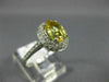 1.41CT DIAMOND & AAA YELLOW TOPAZ 14KT WHITE GOLD 3D OVAL HALO ENGAGEMENT RING