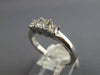ESTATE .98CT DIAMOND 14KT WHITE GOLD 3D CLASSIC PRINCESS 3 STONE ENGAGEMENT RING