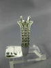 WIDE .50CT DIAMOND 14KT WHITE GOLD ROUND HALO SEMI MOUNT ENGAGEMENT RING #22023