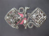 EXTRA LARGE 1.80CT DIAMOND 18KT WHITE GOLD ROUND & BAGUETTE INVISIBLE HALO RING