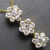 1.15CT DIAMOND 14K YELLOW GOLD ROUND FLOWER PAST PRESENT FUTURE FLOATING PENDANT