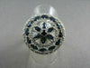 ANTIQUE WIDE FILIGREE 14KT 2.25CTW G VS DIAMOND & AAA BLUE SAPPHIRE RING AMAZING