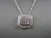 ESTATE .68CTW DIAMOND SQUARE FILIGREE 14KT WHITE GOLD PENDANT F COLOR VVS !!!!!!