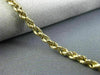 ESTATE 14KT YELLOW GOLD 3D CLASSIC ROPE LOBSTER LOCK CHAIN BRACELET 3mm #26014
