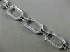 ESTATE LARGE 1.45CT DIAMOND & AAA ONYX 18KT WHITE GOLD 3D OCTAGON LINK BRACELET
