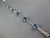 4.53CT DIAMOND & AAA SAPPHIRE 14KT WHITE GOLD 3D 3 STONE PANTHER TENNIS BRACELET