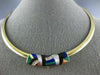 ASCH GROSSBARDT .16CT DIAMOND & AAA MULTI GEM 14KT TWO TONE GOLD NECKLACE #25979