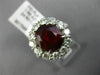 LARGE GIA 5.60CT DIAMOND & AAA RUBY PLATINUM 3D PRINCESS DIANA ENGAGEMENT RING