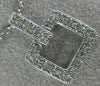 ESTATE .15CT DIAMOND 14KT WHITE GOLD CLASSIC OPEN SQUARE FILIGREE PENDANT #20917