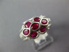 1.88CT DIAMOND & AAA RUBY 14KT WHITE GOLD OVAL & ROUND INFINITY FLOWER LOVE RING