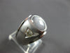WIDE 2.16CT DIAMOND & AAA STAR SAPPHIRE 14KT WHITE GOLD 3 STONE MENS RING #28295