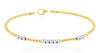 .35CT DIAMOND 14KT YELLOW GOLD 3D ROUND 11 STONE BY THE YARD MULTI BEAD BRACELET