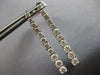 ESTATE LARGE 2.10CT DIAMOND 14KT WHITE GOLD ROUND JOURNEY FLEXIBLE BAR HANGING EARRINGS