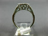ESTATE WIDE 1.18CT ROUND DIAMOND 18KT WHITE GOLD 3D CLUSTER PAVE ENGAGEMENT RING