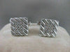 ESTATE LARGE 1.70CTW DIAMOND 14K WHITE GOLD STRIPE CUFFLINKS F VVS/VS 17MM #2125