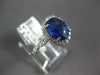 WIDE 2.57CT DIAMOND & AAA SAPPHIRE 14KT WHITE GOLD OVAL & ROUND ENGAGEMENT RING