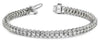 ESTATE 6.67CT DIAMOND 14KT WHITE GOLD CLASSIC 3 ROW ROUND LOVE TENNIS BRACELET