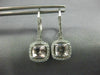 ESTATE 1.83CT AAA MORGANITE 14K WHITE GOLD 3D CUSHION LEVERBACK HANGING EARRINGS