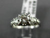 ANTIQUE .50CT OLD MINE DIAMOND 14KT WHITE GOLD FISHTAIL ENGAGEMENT RING #23339