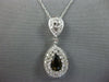 1.05CT DIAMOND & AAA SMOKY TOPAZ 14KT WHITE GOLD PEAR SHAPE & ROUND HALO PENDANT